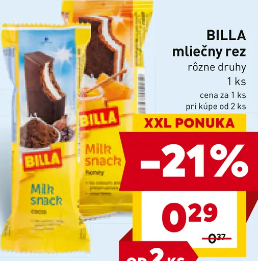 BILLA mliečny rez
