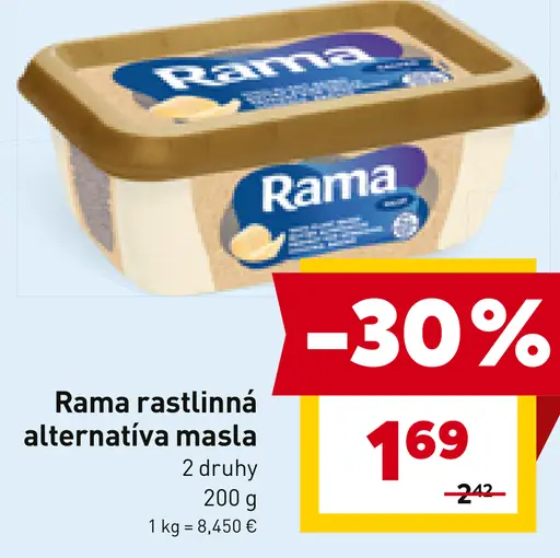 Rama rastlinná alternatíva masla