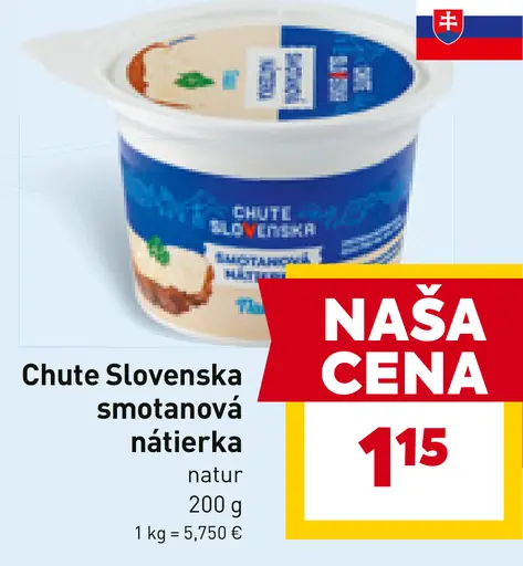 Chute Slovenska Smotanová nátierka natur