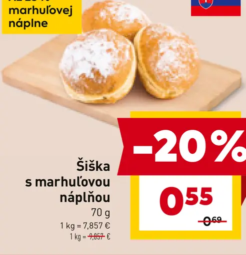 Šiška s marhuľovou náplňou