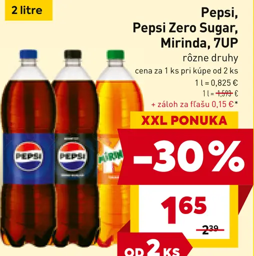 Pepsi, Pepsi Zero Sugar, Mirinda, 7UP rôzne druhy