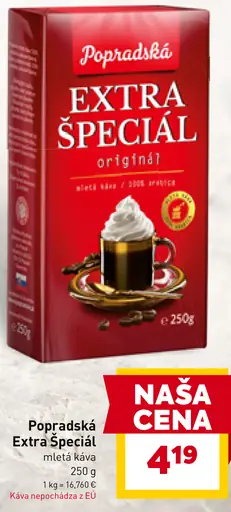 Popradská Extra špeciál originál mletá káva