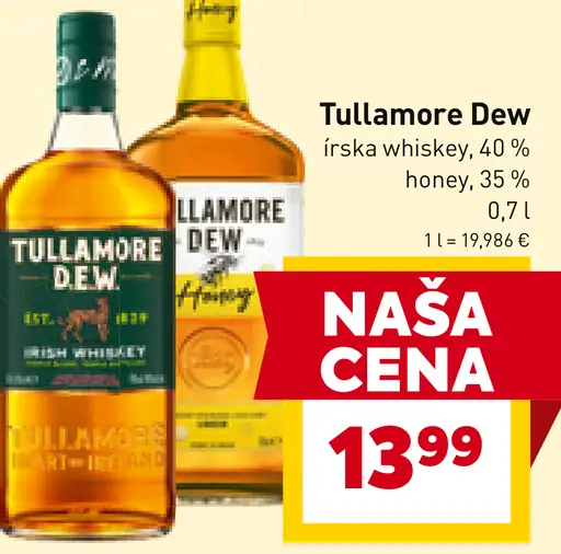 Tullamore Dew írska whiskey