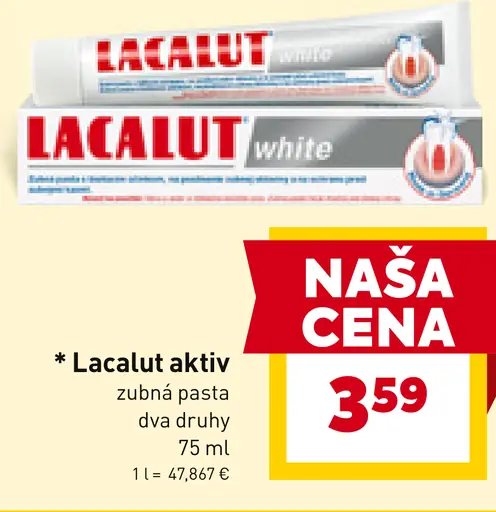 Lacalut aktiv zubná pasta