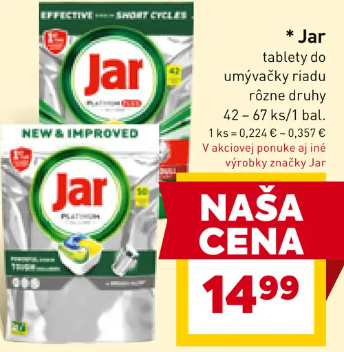 Jar Tablety do umývačky