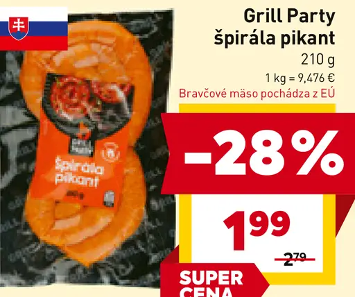 Grill Party špirála pikant