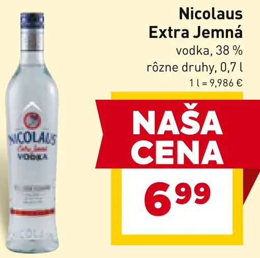 Nicolaus Extra Jemná Vodka