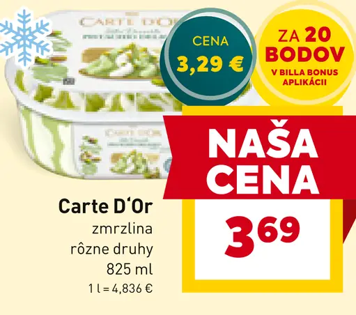 Carte D'Or zmrzlina