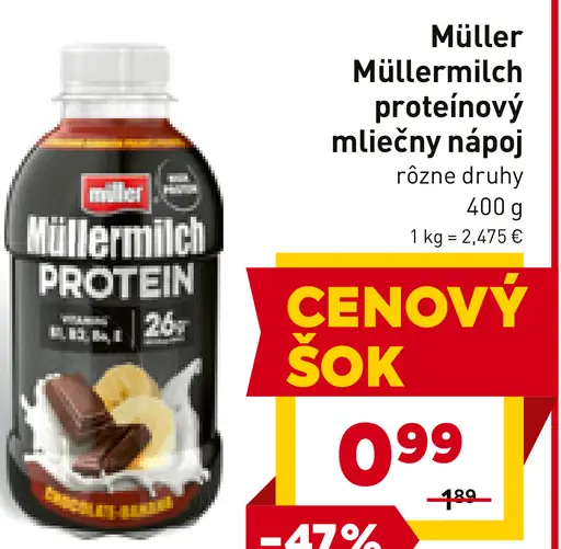 Müller Müllermilch Protein mliečny nápoj