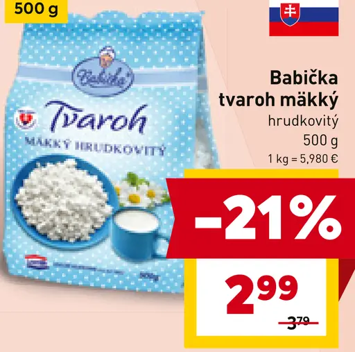 Babička Tvaroh mäkký hrudkovitý