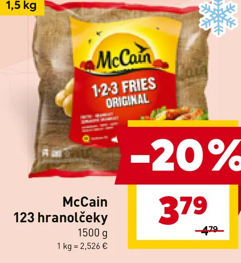 McCain 123 hranolčeky