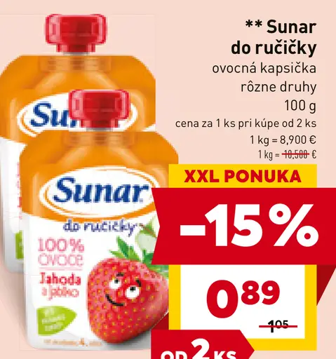 Sunar do ručičky ovocná kapsička