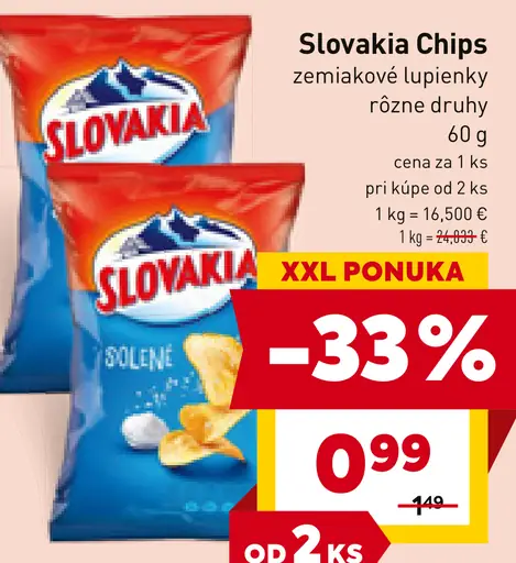Slovakia Chips zemiakové lupienky