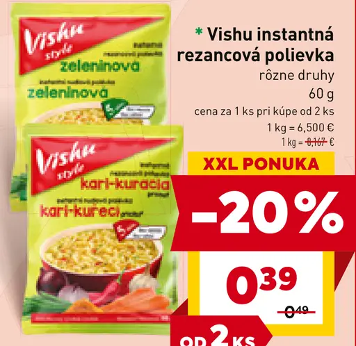 Vishu instantná rezancová polievka