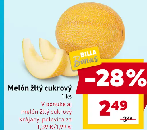 Melón žltý cukrový
