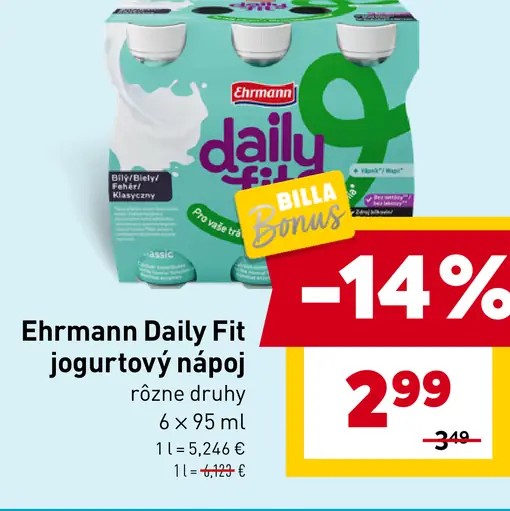 Ehrmann Daily Fit jogurtový nápoj