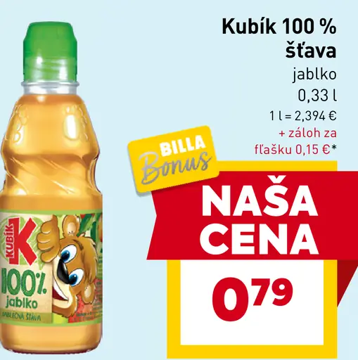 Kubík 100 % šťava