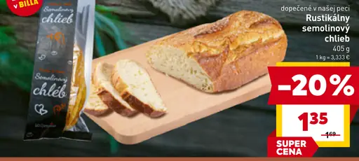 Rustikálny semolinový chlieb