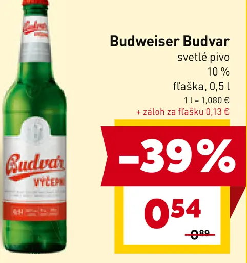 Budweiser Budvar svetlé pivo