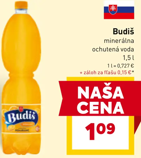 Budiš minerálna ochutená voda