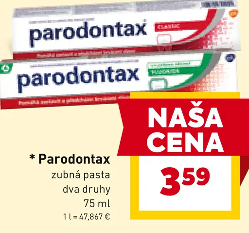 Parodontax zubná pasta