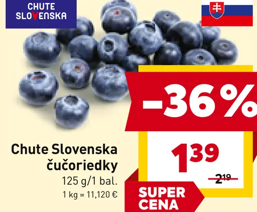 Chute Slovenska čučoriedky
