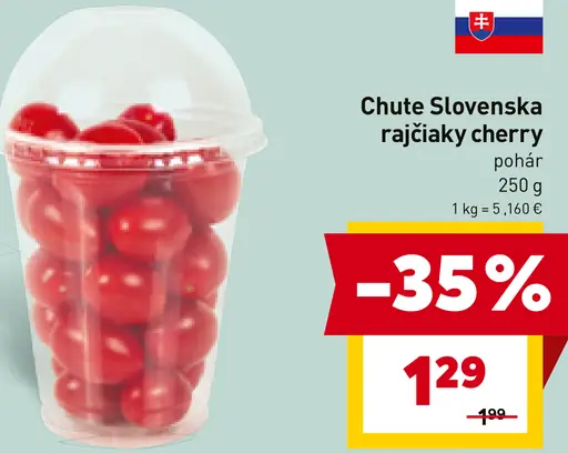Chute Slovenska rajčiaky cherry