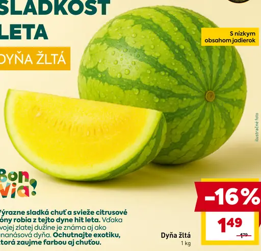 Bon Via dyňa žltá