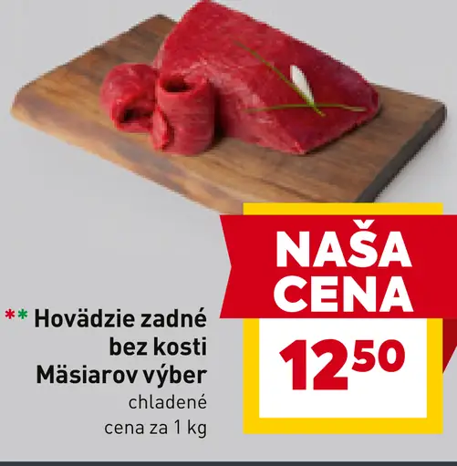 Hovädzie zadné bez kosti