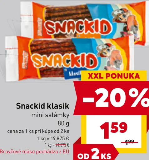 Snackid klasik mini salámky