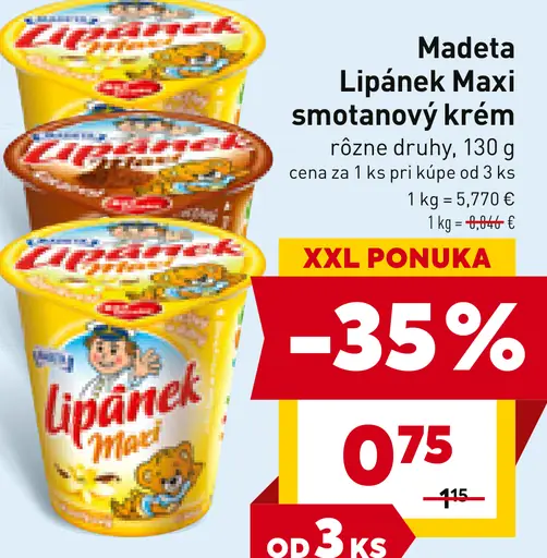 Madeta Lipánek Maxi smotanový krém
