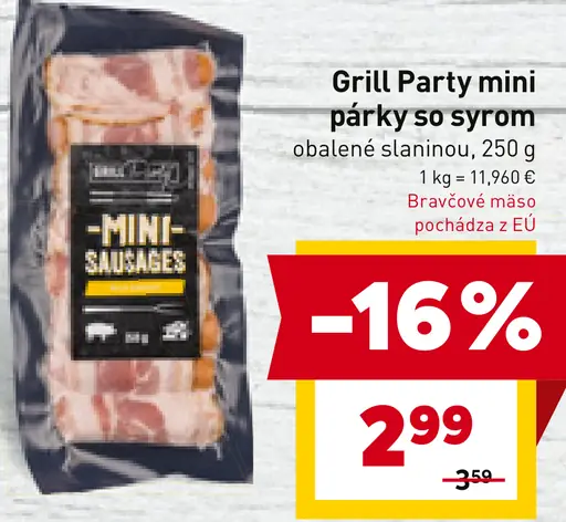 Grill Party mini párky so syrom