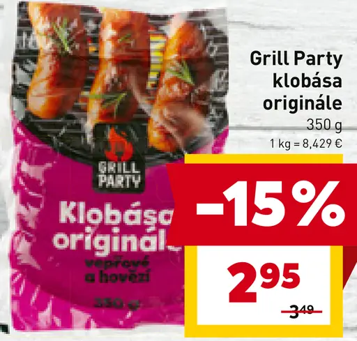 Grill Party Klobása Originálna