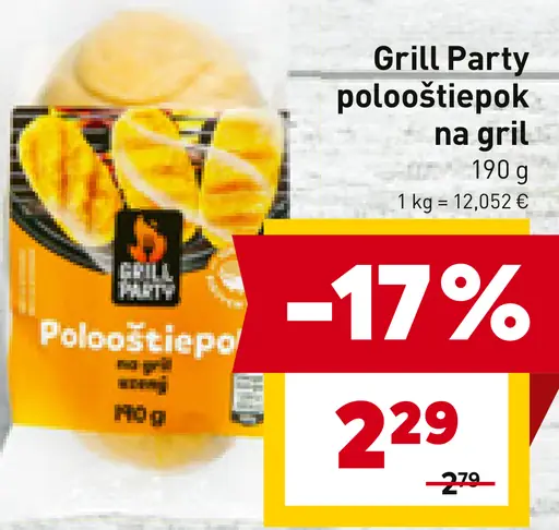 Grill Party pološtiepok na gril