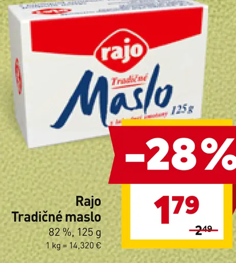 Rajo Tradičné Maslo
