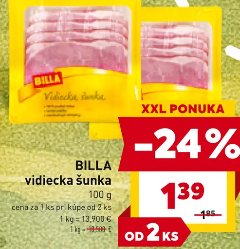 Billa Vidiecka šunka