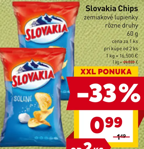 Slovakia Chips zemiakové lupienky