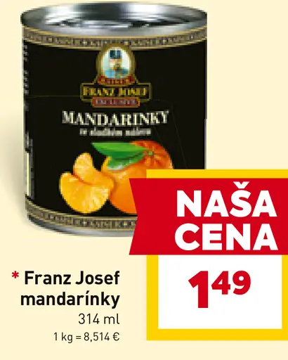 Franz Josef mandarínky v náleve