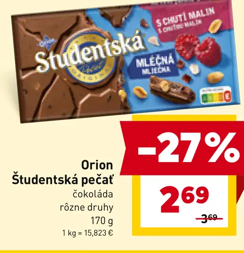 Orion Študentská pečať čokoláda