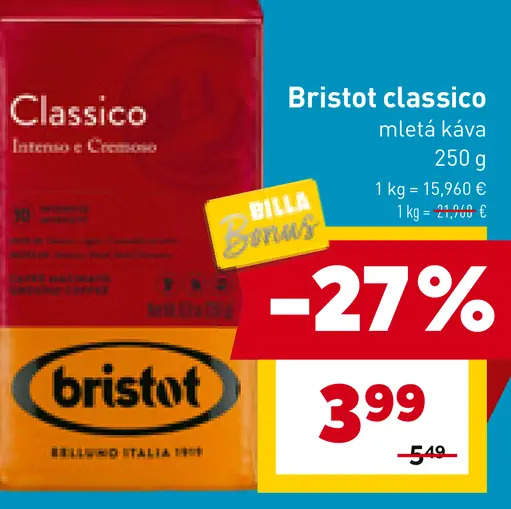 Bristot Classico mletá káva