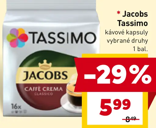Jacobs Tassimo kávové kapsuly