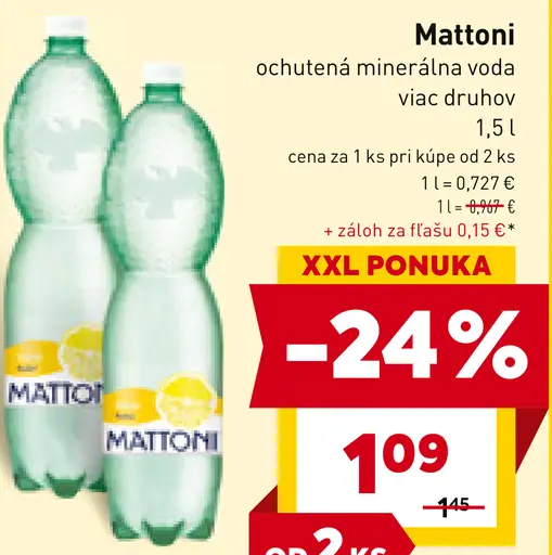Mattoni ochutená minerálna voda