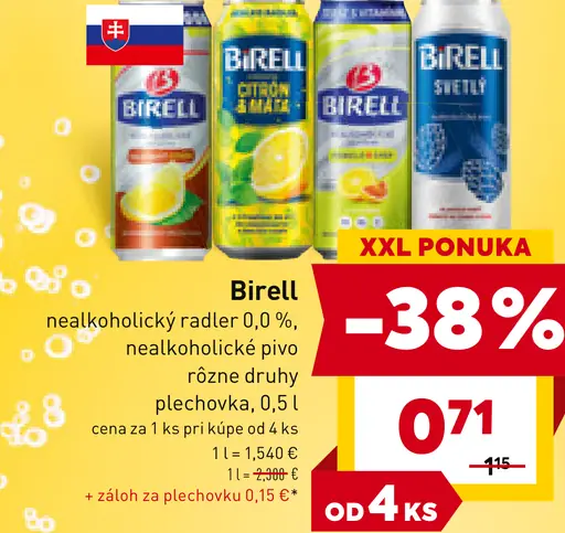 Birell plechovka