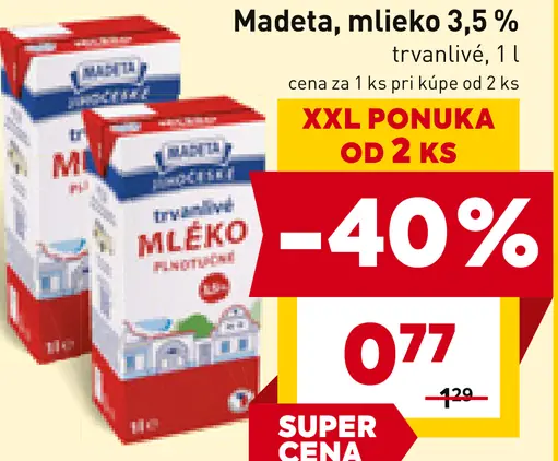 Madeta Trvanlivé mlieko