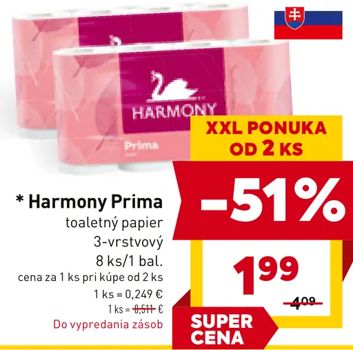 Harmony Premium 3-vrstvový toaletný papier