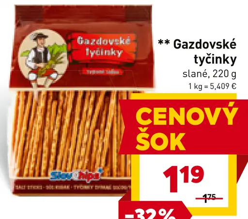 Gazdovské tyčinky slané