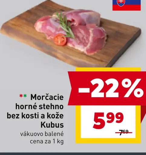 Morčacie horné stehno bez kosti a kože Kubus