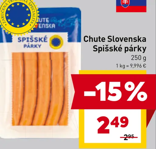Chute Slovenska Spišské párky