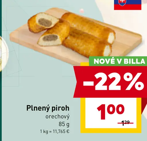 Plnený piroh orechový