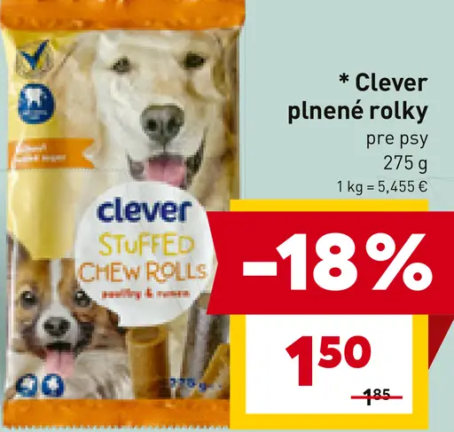 Clever plnené rolky pre psy